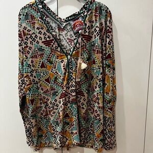 NWT Johnny Was XL long sleeve top